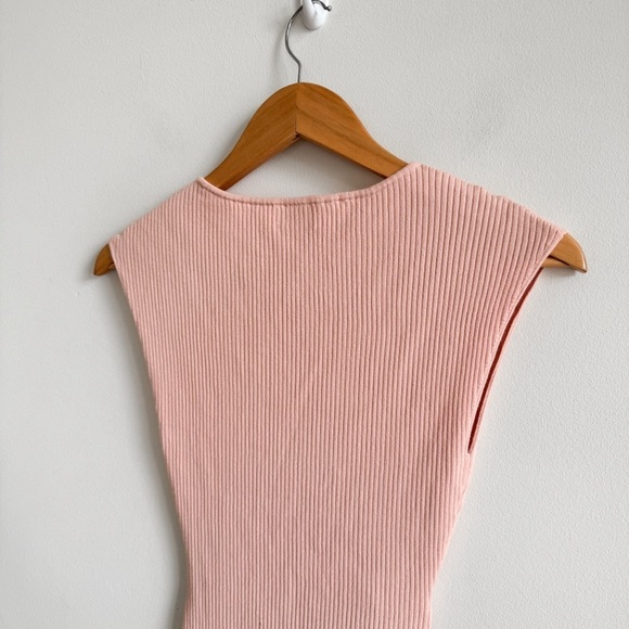 WILFRED • Cutout Knit Mini Dress in Coral Blush - Picture 7 of 12
